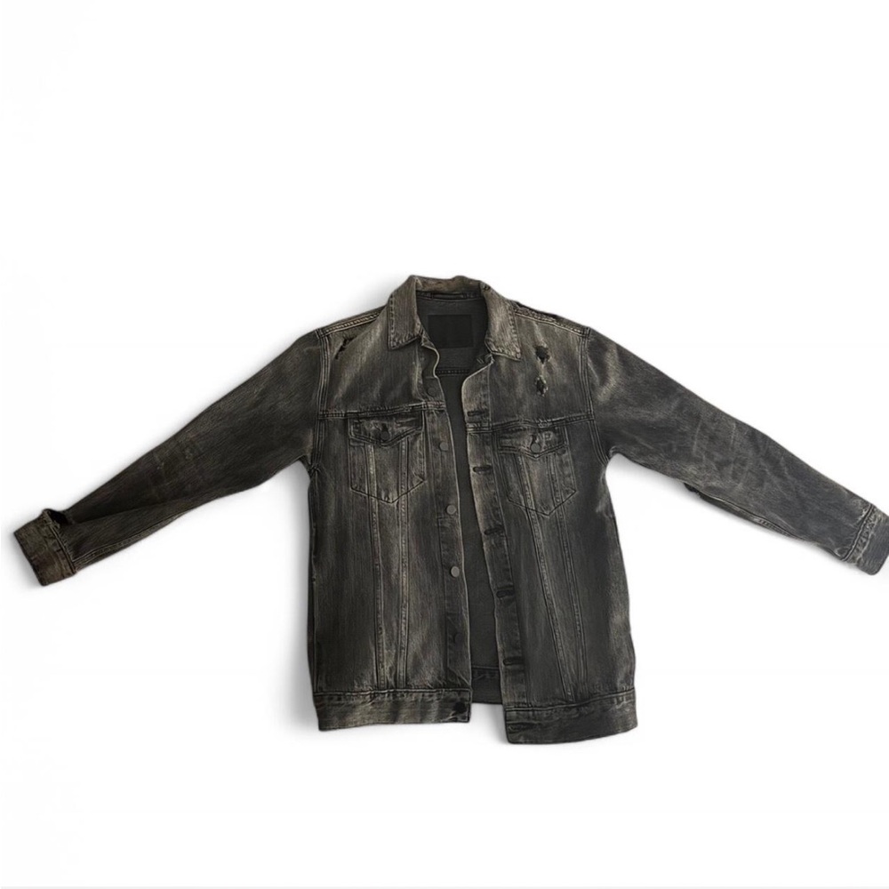 Alexander Wang Distressed Men's Black Denim Jacket